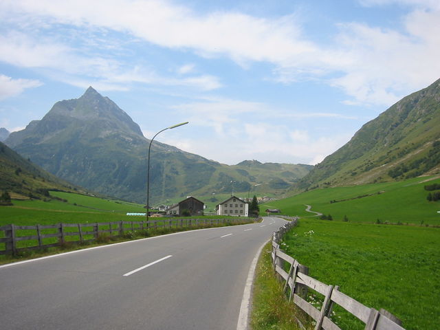 Silvretta-Ostanfahrt kurz hinter Galtür.
