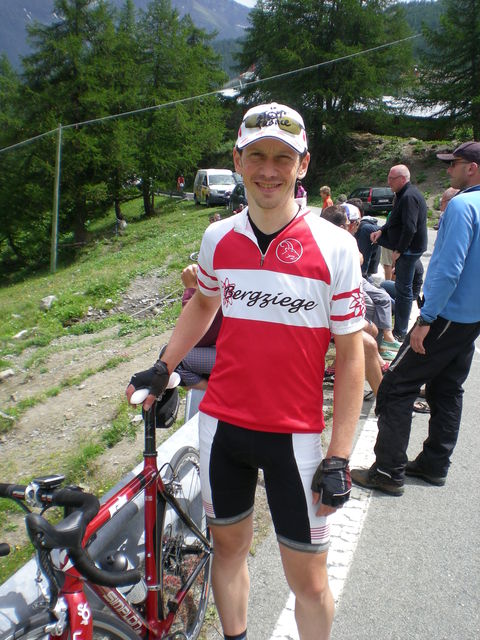 Während derTour de France 2009 am Col du Petite Bernard.
