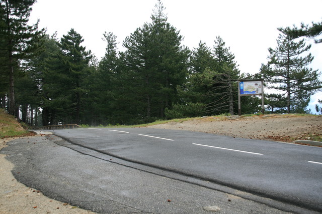 Die Passhöhe des Col de Sorba.