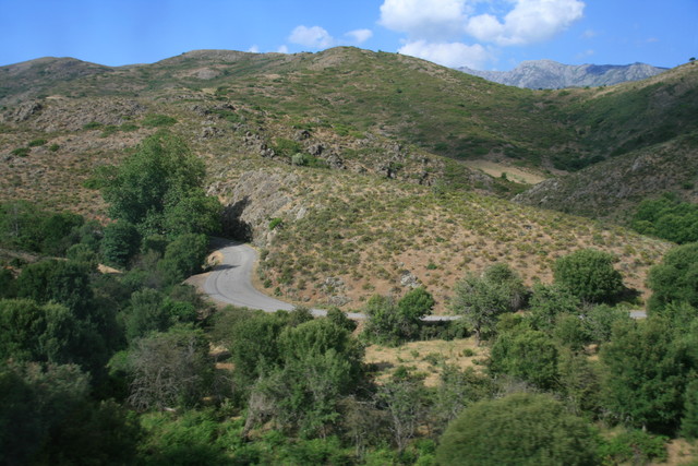 Südanfahrt aus der Nähe von Ponte Leccia.