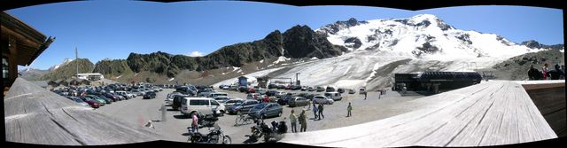 Ein Panorama über den Kaunertaler Gletscher