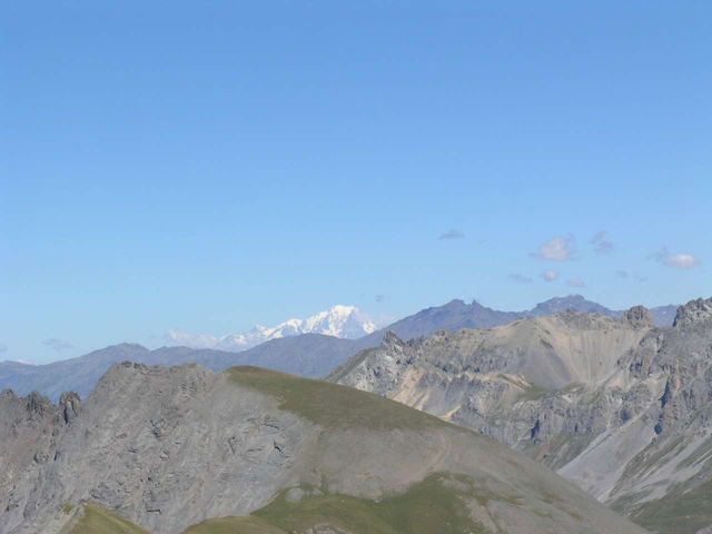 Der Mont Blanc vom Col du Galibier