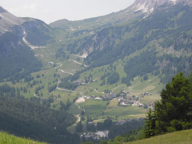 Anstieg Passo Pordoi von Arraba - Gesamtsicht