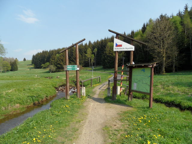 Grenzübergang im Erzgebirge