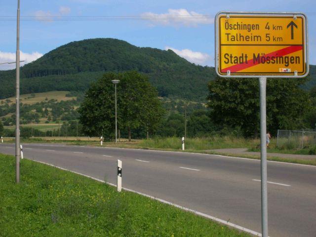 Startpunkt am Ortsausgang von Mössingen mit Blick auf den Hohbarn.