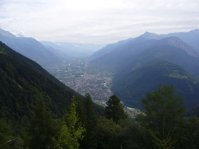 Blick ins Rhonetal, Martigny, Schweiz