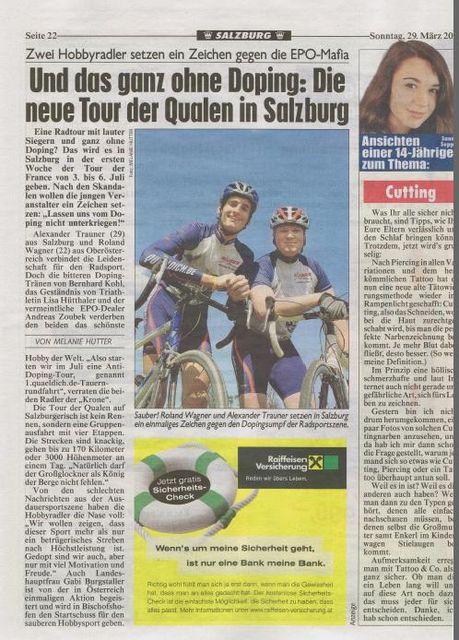 Tauernrundfahrt - Kronen Zeitung, 29.3.2009