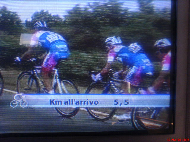 Lampre am Giro 2008, Handy-Studie ab Fernseher (Lam...)