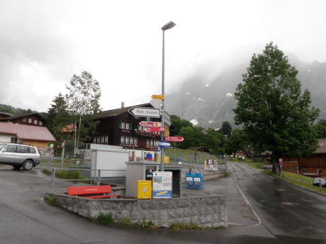 Die Abzweigung zur Alp Grindel auf der Grossen Scheidegg Strecke