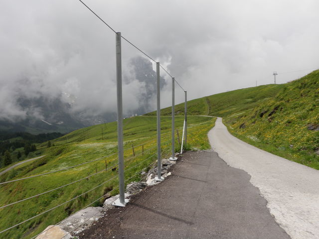 Alp Grindel: Kurz vor der Alp, Blick zurück