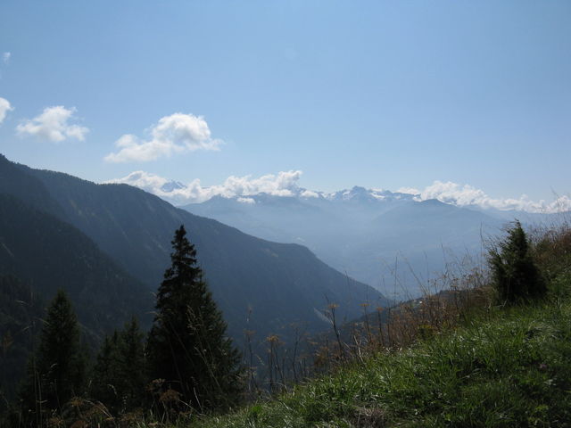 Col du Sanetsch - Blick zurück in Richtung Alpenhauptkamm.