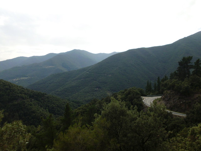 Coll Formic - Blick in den Naturpark Montseny (Sept 2012)