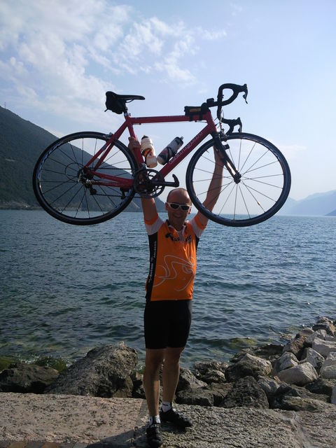 Nach der Alpenüberquerung am Gardasee