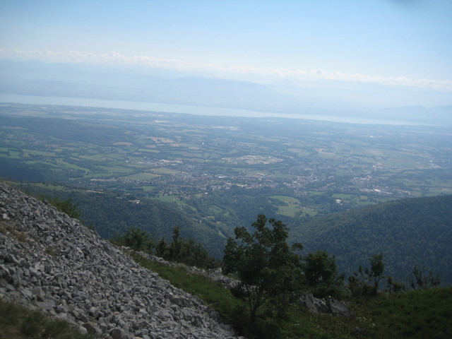 Blick von Petit Montrond zum Genfer See.