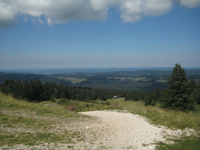 Blick Richtung Valserine-Tal von Petit Montrond.