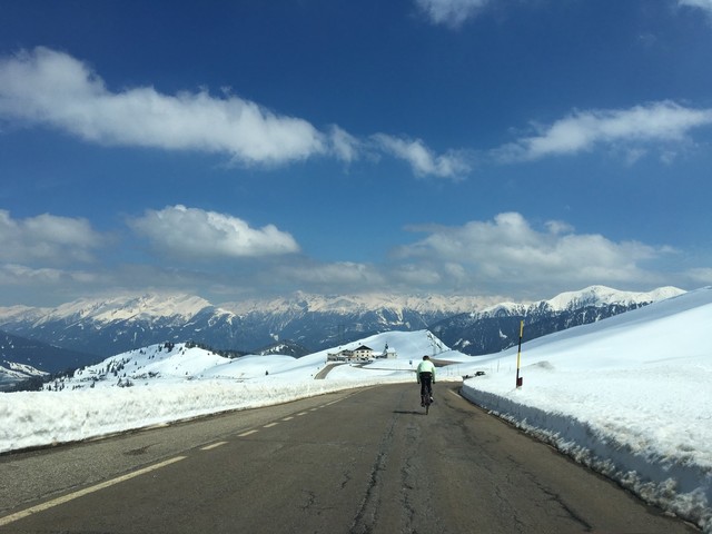 Jaufenpass (Passo Giovo), Südtirol, Italien. 30. April 2017.