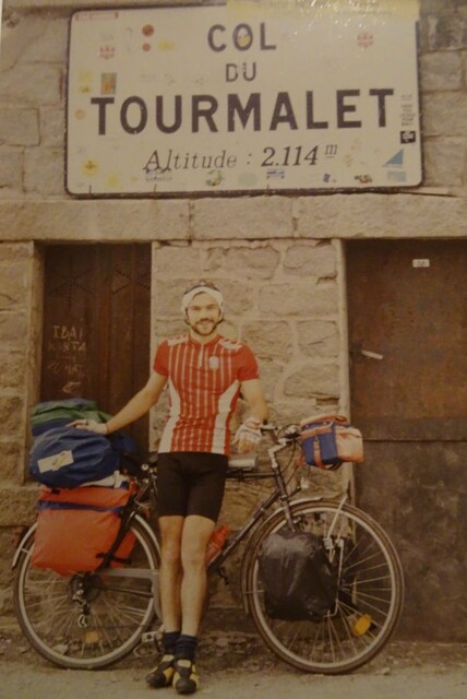 11.7.89 - in jungen Jahren mit Tourenrad und viel Gepäck  (Campen) am Tourmalet - am gleichen Tag wie die TdF - nur etwas später ;-)