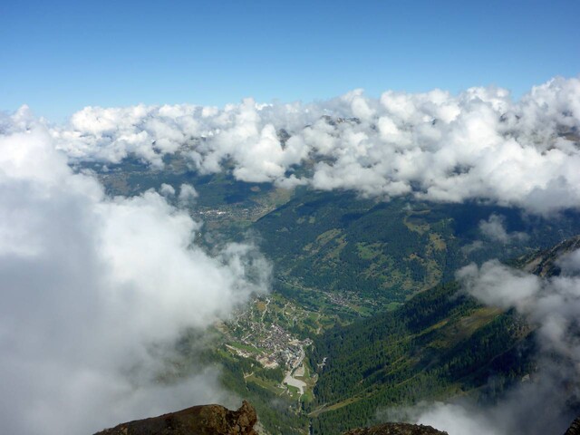 Blick vom Gipfel auf Grimentz